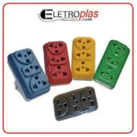 100 Peças - P-008 Pino Adaptador Deslocado Canto Triplo Barra Colorida
