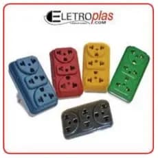 100 Peças - P-008 Pino Adaptador Deslocado Canto Triplo Barra Colorida