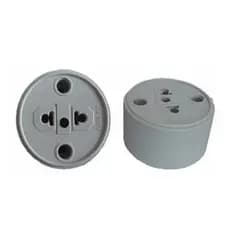 KIT 50 Peças Tomada Externa Redonda Cinza Focinho de Porco