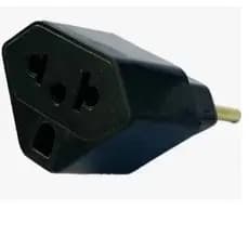 50 PEÇAS -  PINO ADAPTADOR TRIANGULAR 10/20A LATONADO PRETO -  V-102