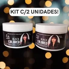 Tonalizante Preto Kit C/2 UN - Preto dos sonhos 100% Natural - Máscara Tonalizante S/Amônia 300g.