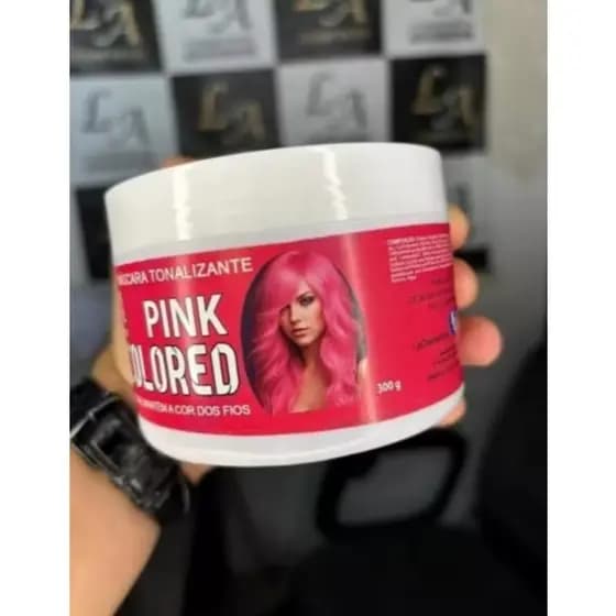 Tonalizante Rosa Pink Mechas Rosas Fácil S/ Amônia 300g - Resultado 100% Natural L&A Cosméticos.