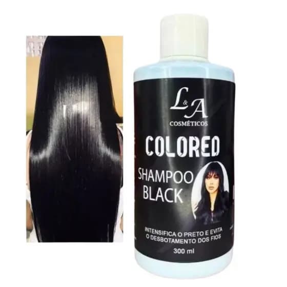 Shampoo Escurecedor Black Tonalizante Colored 300ml Super Resultado 100% Natural