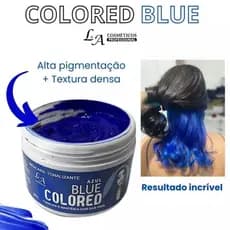 Tonalizante Blue Azul - Mechas Azuis fácil - S/ Amônia - Resultado 100% Natural La cosméticos 300g