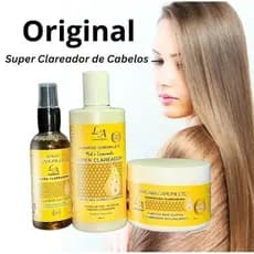 Kit Camomilete Super Clareador Capilar Natural L&A Cosméticos 2x300g 1x120ml