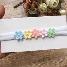 Tiara-Faixa para recém nascido -laço infantil-tiara de flores-faixa de meia.