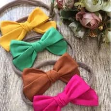Faixa de cabelo-tiara de meia-faixinha para bebê- laço para cabelo