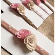 Faixa para RN- Tiara recém nascido- Laço de cabelo- laço de flor-tiara com flores.