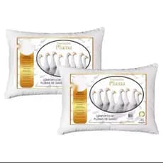 Travesseiros de Pluma de Ganso Sintético Premium 50x70 Macio Antialérgico Unidade ou Kits