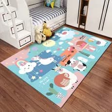 Tapete Belga Kids 1,00 x 1,40  Decorativo - Retangular - Estampas Super Divertidas