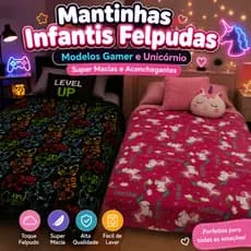 Manta Infantil Felpuda Plush Estampas Divertidas Cobertor Infantil Quentinho