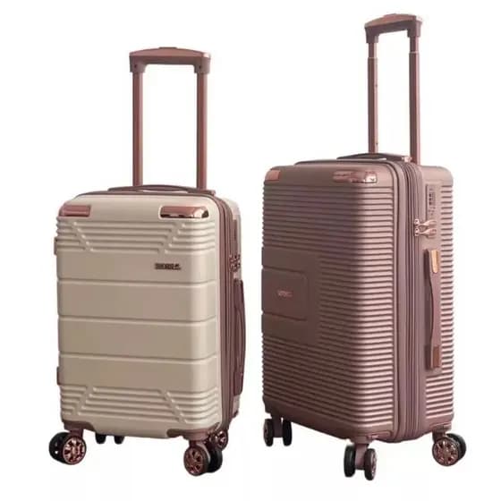 Mala De Bordo Linha Premium 10KG Zíper Dupla Rodinha Dupla 360 Cadeado Embutido Material Leve ABS