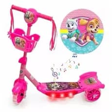 Patinete Infantil Menina 3 Rodas Roxo Barbie Com Musica e Luz