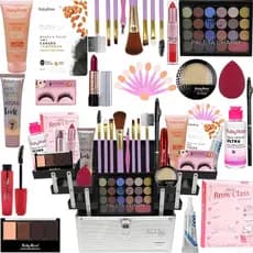 Kit Maquiagem Completo Com Pincéis Necessaire