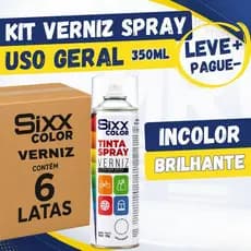 Kit Verniz Spray Verniz Spray Incolor Brilhante Verniz para Madeira Verniz Incolor Natural 350ml