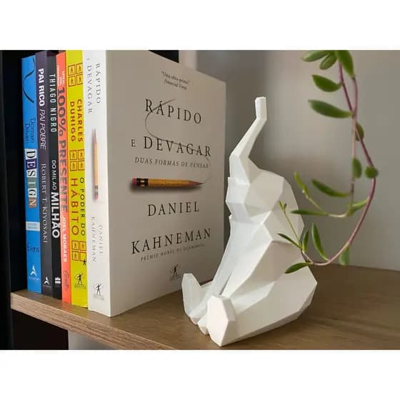 Decoração Elefante Sala Quarto Luxo Branco