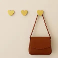 Kit Ganchos De Parede Suporte Para Toalhas e Roupas Com Fita Adesiva Dourado