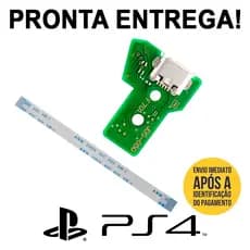 Placa Usb Ps4 Jds 050 Jdm 055 + Cabo Alimentação Controle Carregamento