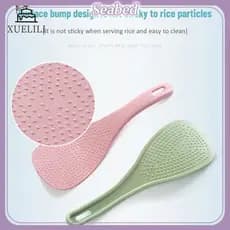 Colher de arroz de palha de trigo XUELILI, colher de arroz doméstica antiaderente de silicone, colher para panela