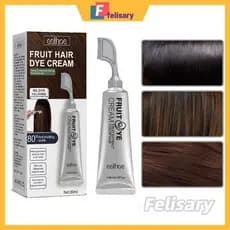 Eelhoe 80ml shampoo de tintura de cabelo preto com pente tintura de cabelo preto planta pura creme de tintura de cabelo instantâneo para cobrir permanente felyr