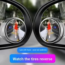 Espelho retrovisor do carro pequeno espelho redondo Rogue invertendo roda traseira dianteira ponto cego espelho auxiliar