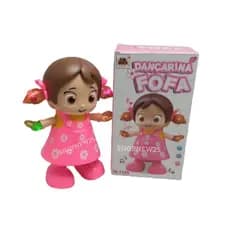 Boneca Fofa Dançarina Musical Dançante Luzes de Led