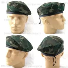 Boina Militar de Tecido Camuflada forrada