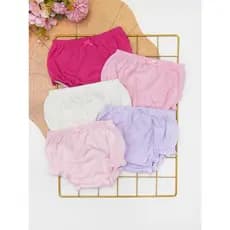 Conjunto Calcinha Tapa Fralda de Algodão Modelo Bundão 4 peças