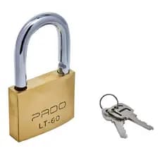 Cadeado com chave LT-60MM Dourado Pado 51000020