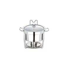 Rechaud Redondo Banho Maria Aço Inox 8 L Gp Inox Gp406