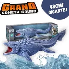 Mosasauro Dinossauro Brinquedo Grande 48cm Realista em Vinil Dino Aquático Infantil