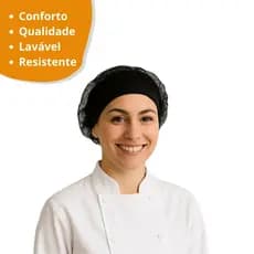 Touca Telinha para Cozinha Reutilizável Lavável Resistente Qualidade Profissional