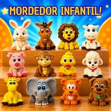 Mordedor Infantil Bebê Bichinhos Vinil Macio Atóxico Suavemente Perfumado Brinquedo Banho Feliz