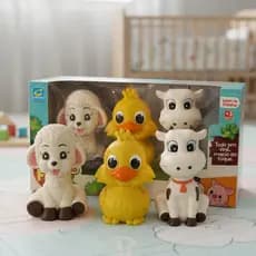 Brinquedo Fazendinha Animais da Fazenda Vinil Macio 3 Unidades Nova Coleção