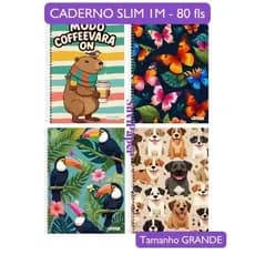 Caderno Universitário GRANDE Upper 1 Matéria 80 folhas 3B -  20x27,5cm - Capa Dura Caderno Escolar