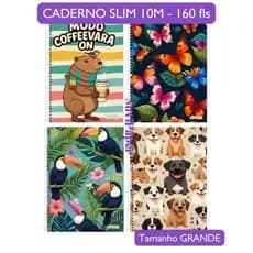 Caderno Universitário GRANDE Upper 10 Matérias 200 folhas 3B -  20x27,5cm - Capa Dura Caderno Escolar