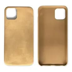 Capa Para iPhone Case Couro Sintético Revestimento Em Veludo Bege