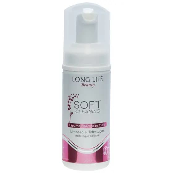 Espuma de Limpeza Facial Soft Cleaning 50ml Vegan Sensação de frescor, acalma pele Tattoo Long Life