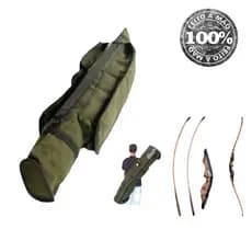 Estojo Bolsa de transporte para arco flecha Long bow 4 Tamanhos Fabricado em lona Artesanal Super resistente