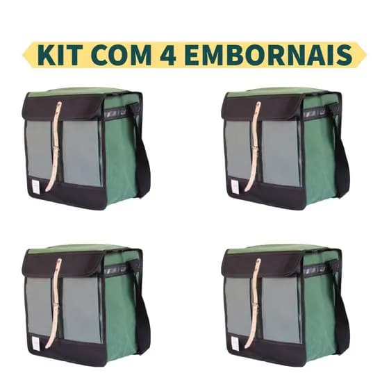 Embornal para ferramentas capanga de lona ferramentas pesca trabalho 2 bolsos  kit 4 unidades