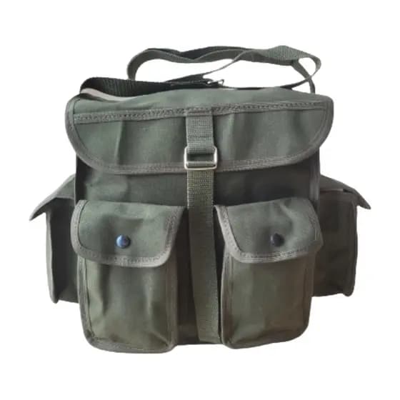 Bolsa Bornal De Pesca Feito Em Lona De Caminhão 4 Bolsos