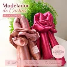 Modelador de Cachos de Cetim Sem Calor + 2 Scrunchies | Cachos Naturais Overnight