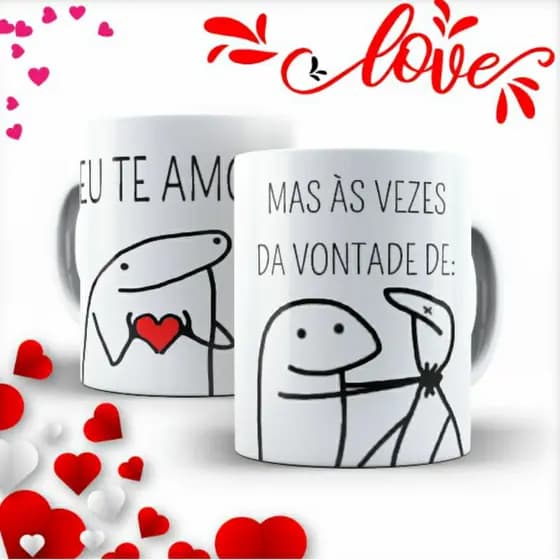 Caneca personalizada porcelana - Flork Namorados