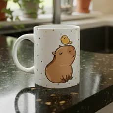 Caneca capivara com nome ou frase