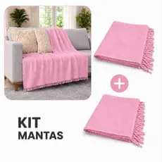 Kit 2 Mantas Para Sofá Luxo Tipo Capa Protetora Gigante 2,10x1,20 Algodão