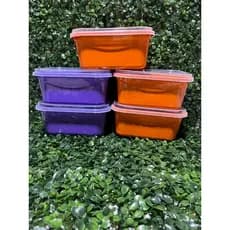 Kit 5 Potes  Plástico com Tampa Mantimentos Várias Cores