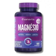 Magnésio Tri Complex Premium Neuromuscular 60 Caps Sanavita