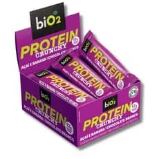 biO2 Protein Crunchy Vegana Natural Caixa com 9 de 50g BiO2