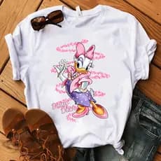 Camiseta T-Shirt Feminina Daisy Duck Babylook Moda Feminina