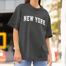 Camisa feminina New York Oversized  Lançamento Camiseta Malha Fria. Casual,dia a dia, Academia